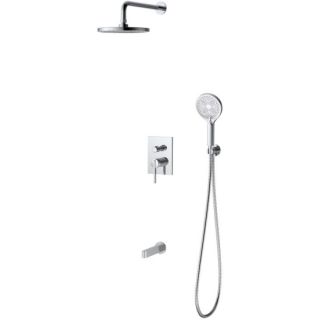 Душевая система DQ для ванны и душа Bonn встраиваемая с изливом хром (DA1705601)