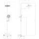 Душевая система DQ Koln DA1753701 225 мм, со смесителем, хром