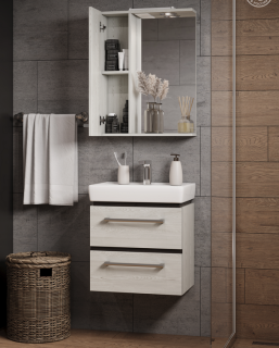 Зеркальный шкаф Акватон Ронда 60см дуб сомерсет 1A205102RSC2L