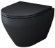 Унитаз подвесной Am.Pm Spirit 2.0  FlashClean с сиденьем микролифт чёрный матовый C701700MBSC