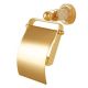 Держатель для туалетной бумаги с крышкой Boheme Murano 10901-W-G золото/белый