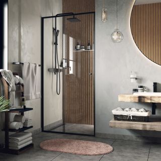 Душевая дверь Wasserkraft Dill 140x200см чёрный 61S31