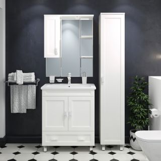 Напольная тумба под раковину Misty Дива 85см белый