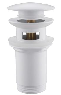 Донный клапан для раковины ABBER AF0009W с переливом белый