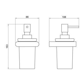Дозатор Timo Luiro 18439/18 чёрное золото