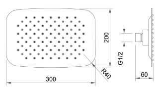 Верхний душ Berges Ventas O 30см хром 074005
