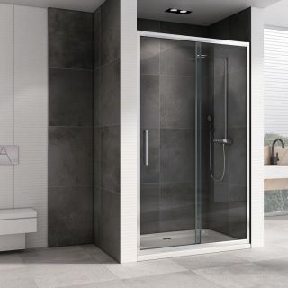 Душевая дверь ABBER Schwarzer Diamant AG30110H 110см хром