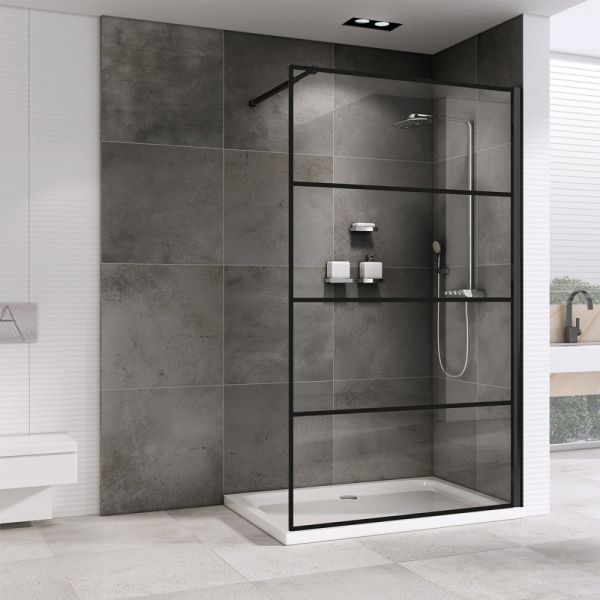 Душевая перегородка ABBER Immer Offen AG65100B 100см чёрный