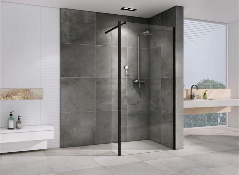 Душевая перегородка ABBER Immer Offen AG66100B 100см чёрный