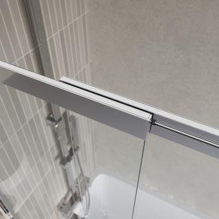 Душевая шторка на ванну BelBagno LUCE-VF-11-90/145-C-Cr хром