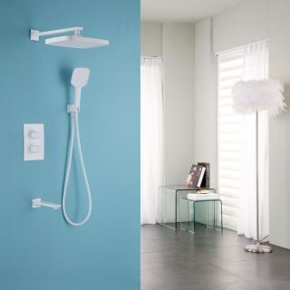 Душевая система ABBER Weiss Insel AF8050W с термостатом белый