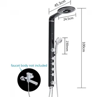 Душевая стойка Gappo G2417 чёрный/хром