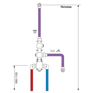 Душевой комплект Timo Selene SX-2239/03SM с термостатом чёрный