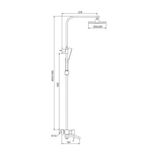 Душевая стойка Gappo G2407-8 хром