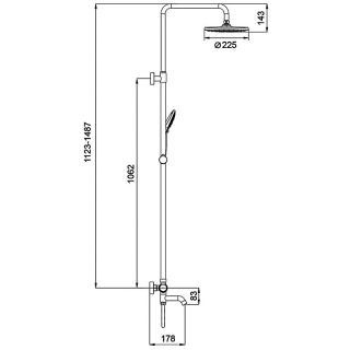 Душевая стойка Gappo G2490 с термостатом хром