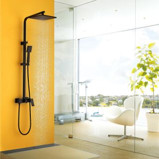 Душевая стойка ABBER Daheim чёрный матовый AF8220B