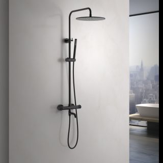 Душевая стойка Timo Saona SX-2380/03 с термостатом чёрный