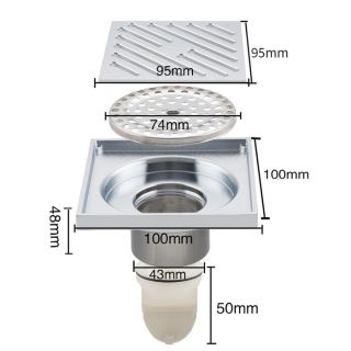 Душевой трап Gappo G81050 хром