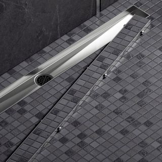 Душевой лоток Timo Drain System DS230209/01 90см с двусторонней панелью plate под плитку сатин