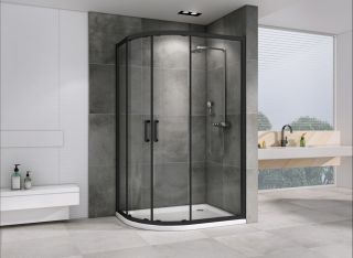 Душевой уголок ABBER Schwarzer Diamant AG01118B 110x80см чёрный