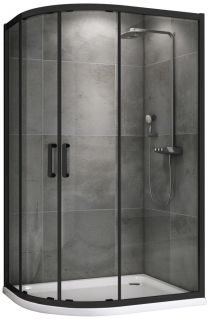 Душевой уголок ABBER Schwarzer Diamant AG01180B 100x80см чёрный