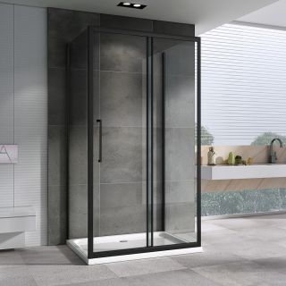 Душевой уголок ABBER Schwarzer Diamant 100x80см AG30100BH-S80B-S80B