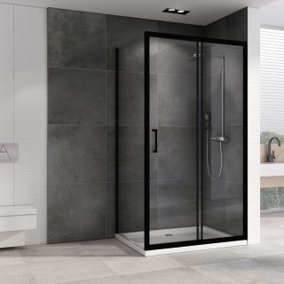 Душевой уголок ABBER Schwarzer Diamant AG30150B-S60B 150x60см чёрный