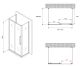 Душевой уголок ABBER Schwarzer Diamant AG30160BH-S50B-S50B 160x50см чёрный