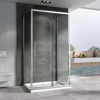 Душевой уголок ABBER Schwarzer Diamant AG30160H-S90-S90 160x90см хром