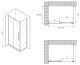 Душевой уголок ABBER Schwarzer Diamant AG30160MH-S60M 160x60см хром