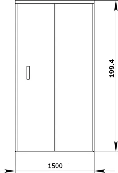Душевая дверь Aquanet Alfa NAA6121 168422 150 см стекло прозрачное профиль хром