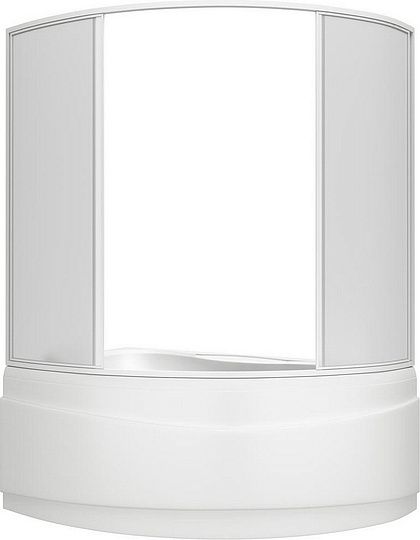 Шторка на ванну Bas Вектра R (4 ств. пластик) правая