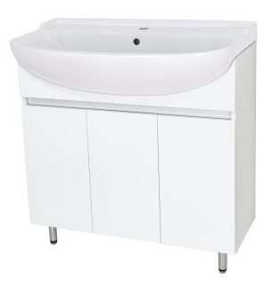 Напольная тумба под раковину Misty Амур 80см белый