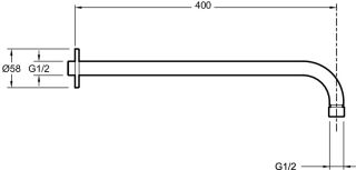 Держатель для душа Jacob Delafon E10039-CP 40 см