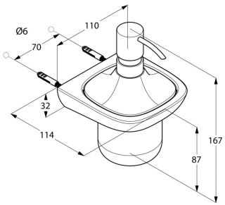 Дозатор для жидкого мыла Kludi Ambienta хром 5397605