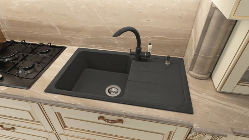 Кухонная мойка Florentina Специя 860 антрацит