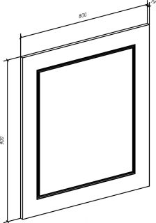 Зеркало Bellezza Луиджи 90см серый 4619215000420