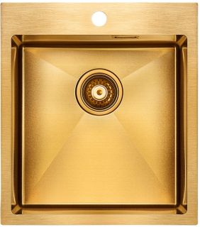 Мойка кухонная Paulmark Neckar PM804551-BG брашированное золото