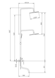 Душевая стойка Splenka S51.24 хром