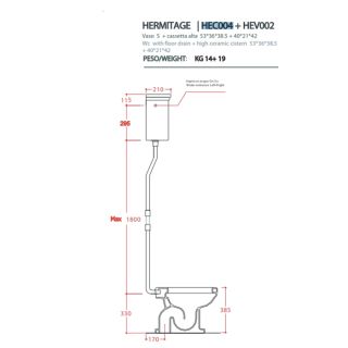 Унитаз  Artceram HERMITAGE HEV003 01 00  белый