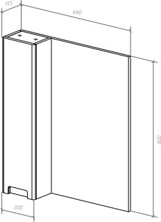 Зеркало-шкаф Bellezza Пегас 70см левый белый 00000008047
