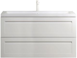 Подвесная тумба под раковину Art&Max Platino 100см белый матовый AM-Platino-1000-2C-SO-BM