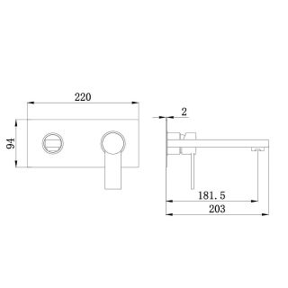 Встраиваемый смеситель для раковины Aquanika Round AQR6015CR хром