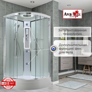 Душевая кабина EM3010LEDT прозрачная