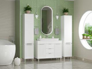 Универсальный шкаф - пенал Brevita Enfida ENF-05035-010P правый 35см белый