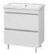 Напольная тумба под раковину Misty Енисей 70см с двумя ящиками белый