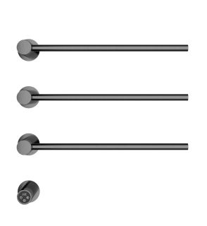 Полотенцесушитель электрический встраиваемый Wonzon & Woghand Hamburg WW-AL313-GM 46x57 см с внутренней частью тёмный графит