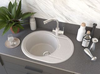 Смеситель для кухни Paulmark Essen Es213011-BECR бежевый/хром