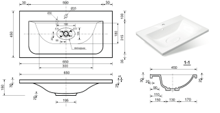 Раковина Эстет Бали ФР-00001501 65см белый