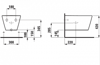 биде подвесное Laufen Kartell 8.3033.1.000.302.1
